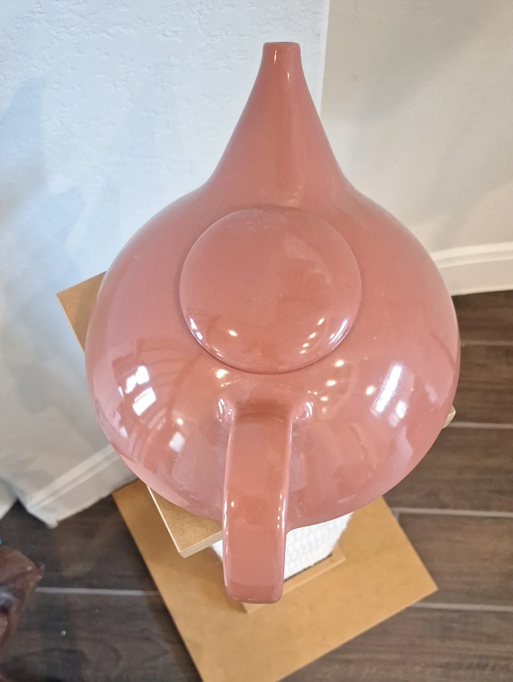 Vintage Post Modern Claudia Shuride Teapot Burnt Orange / Red